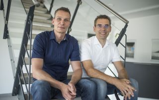Das Foto zeigt die Geschäftsführer Friemel und Kolloczek von Intrakon. Foto: Stadt Recklinghausen